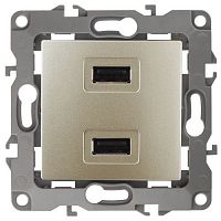 Б0027494 Устройство зарядное USB 12-4110-04 5В-2100мА шампань ЭРА 