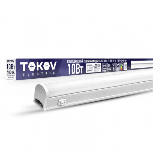 Светильник светодиодный ДБО Т5 10Вт 4К IP40 TOKOV ELECTRIC TKE-DBO-T5-0.9-10-4K в г. Санкт-Петербург 