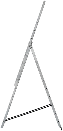 Лестница трехсекционная алюминиевая, 3 х 10 ступеней, H=285/481/674 см, вес 12.19 кг в г. Санкт-Петербург  фото 2