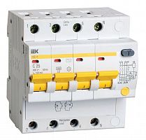 Выключатель автоматический дифференциального тока 4п C 25А 100мА тип AC 4.5кА АД-14 IEK MAD10-4-025-C-100 в г. Санкт-Петербург 