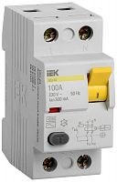Выключатель дифференциального тока (УЗО) 2п 100А 300мА тип AC ВД1-63 IEK MDV10-2-100-300 в г. Санкт-Петербург 