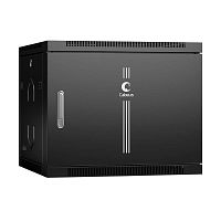 8601c Шкаф телекоммуникационный настенный SH-05F-9U60/45m-BK 19дюйм 9U 600х450х501мм дверь метал. черн. (RAL 9004) Cabeus 