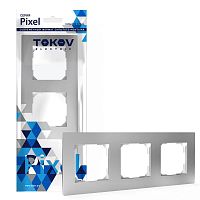 Рамка 3-м Pixel универс. алюм. TOKOV ELECTRIC TKE-PX-RM3-C03 в г. Санкт-Петербург 