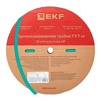 Трубка термоусаживаемая ТУТ нг 20/10 зелёная рулон PROxima EKF tut-20-j