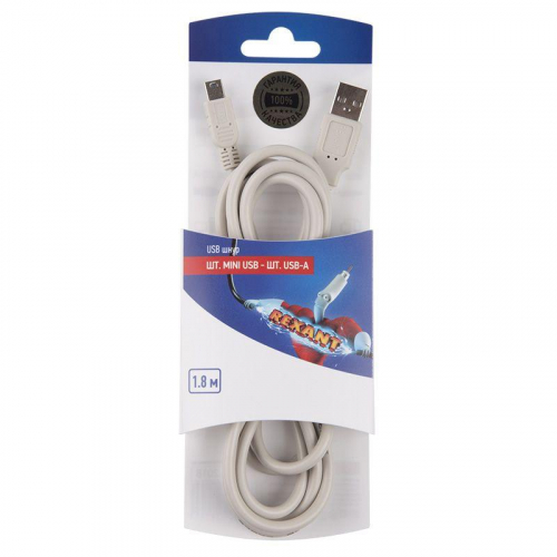Шнур штекер mini USB - штекер USB-A 1.8м блист. Rexant 06-3156 в г. Санкт-Петербург 