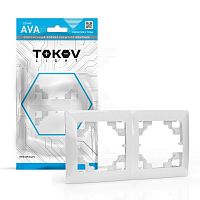 TKL-AV-RM2-C01 Рамка 2-м AVA бел. TOKOV ELECTRIC 