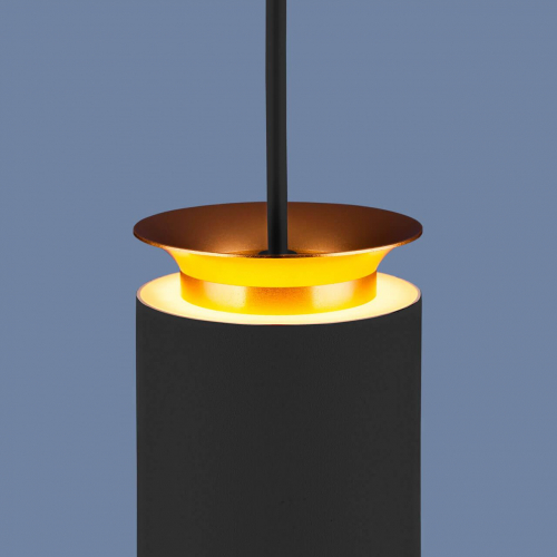 Подвесной светодиодный светильник Elektrostandard DLS021 9+4W 4200К черный матовый/золото a045504 в г. Санкт-Петербург  фото 3