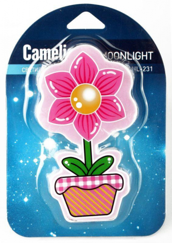 Светильник светодиодный NL-231 "Цветок" ночник с выкл. 220В Camelion 13806 в г. Санкт-Петербург  фото 2
