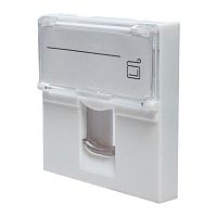 10-0301-1 Панель лицевая 1 порт 45х45 Keystone шторка откидное маркиров. окно (DIY) SUPRLAN 