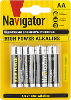 Элемент питания алкалиновый AA/LR6 94 753 NBT-NE-LR6-BP4 (блист.4шт) Navigator 94753 в г. Санкт-Петербург 