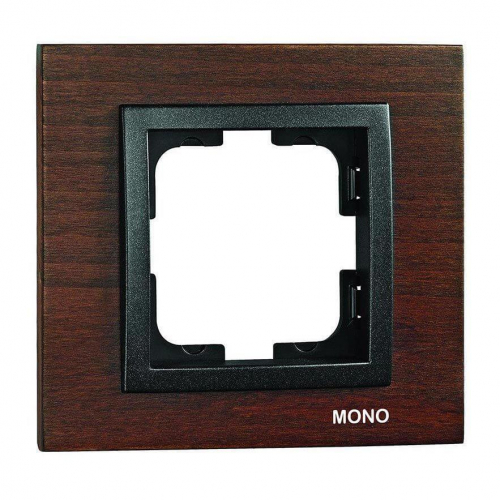 Рамка 1-постовая Mono Electric Style орех 107-510000-160 в г. Санкт-Петербург 