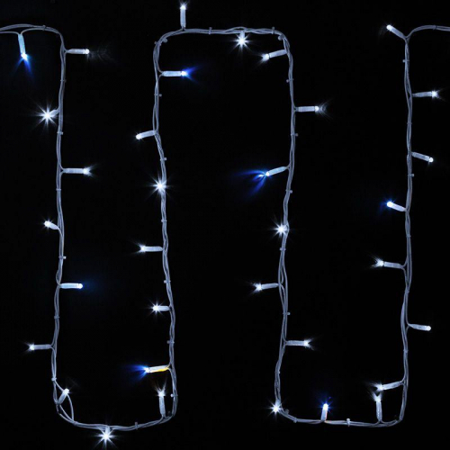 Гирлянда модульная "Дюраплей LED" 20м 200LED мерцающий "Flashing" (каждый 5-й диод) бел. провод бел. каучук Neon-Night 315-185 в г. Санкт-Петербург 