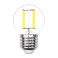 UL-00002370 Лампа светодиодная LED-G45-5W/WW/E27/CL/MB GLM10TR форма "шар" прозр. Multibright свет теплый бел. 3000К 100-50-10 упак. Картон Uniel 
