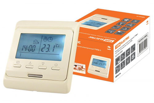 Термостат для теплых полов электронный ТТПЭ-1 16А 250В с датчиком 3м сл. костьTDM в г. Санкт-Петербург 