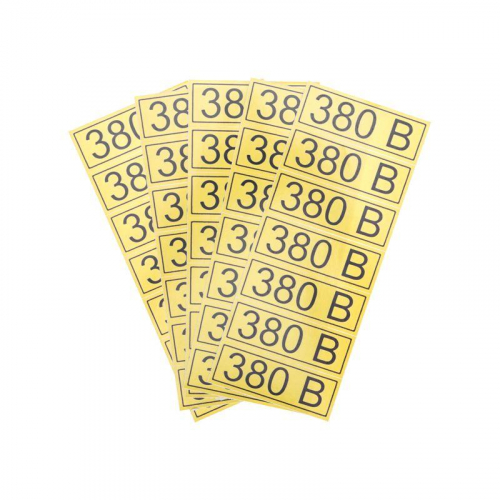 56-0008-2 Наклейка знак электробезопасности "380В" 35х100мм Rexant 