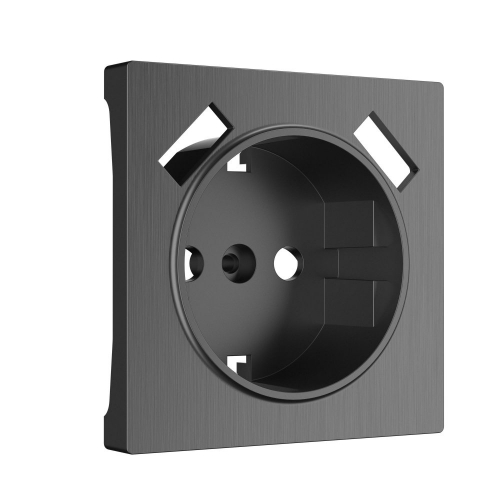 4690389158667 Накладка для розетки USB (графит рифленый) W1179504