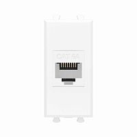 4400671 Розетка компьютерная 1мод. Avanti "Белое облако" RJ45 кат.6A без шторок модульная механизм DKC 