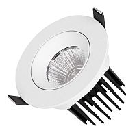 044598 Светильник светодиодный MS-ATOLL-BUILT-TURN-R94-10W Warm3000 (WH 36 deg 230В) IP54 металл Arlight 