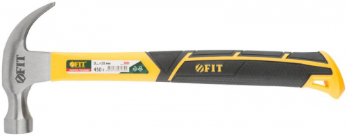 44779 Молоток-гвоздодер Профи 28мм 450г фибергласовая усилен. ручка FIT 