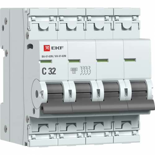 Автоматический выключатель 4P 32А (C) 6кА ВА 47-63N PROxima в г. Санкт-Петербург 