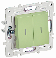 SK-V20-1-10-K06 Выключатель 2-кл. SKANDY 10А SK-V09G с индикацией мятный IEK 