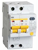 Выключатель автоматический дифференциального тока 2п B 16А 30мА тип A 4.5кА АД-12 IEK MAD10-2-016-B-030 в г. Санкт-Петербург 