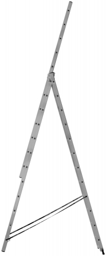 Лестница трехсекционная алюминиевая усиленная, 3 х 12 ступеней, H=343/594/841 см, вес 17.83 кг в г. Санкт-Петербург  фото 2