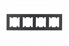 86050704 Рамка 4-м Karea LINE STAR дым. металлик Makel 