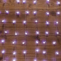 Гирлянда светодиодная "Светодиодный Дождь" 1.5х1.5м 144LED бел. 12Вт 230В IP20 с насадками шарики свечение с динамикой провод прозр. Neon-Night 235-045 в г. Санкт-Петербург 