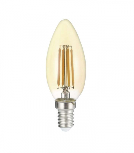 Лампа светодиодная филаментная PLED OMNI 8Вт C35 4000К нейтр. бел. E14 230В/50Гц Gold JazzWay 5020948 в г. Санкт-Петербург 
