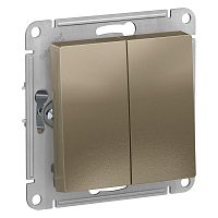 ATN000517 Выключатель 2-кл. AtlasDesign (сх. 2) 10А с самовозвратом механизм шампань SE 