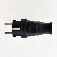106-0400-0105/105 Вилка кабельная 1ф 1х16А 2P+E 220-240В IP44 каучук LEZARD 