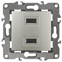 Б0027500 Устройство зарядное USB 12-4110-15 5В-2100мА перламутр ЭРА 