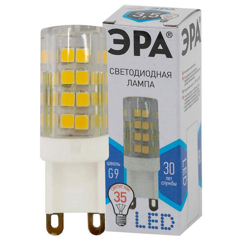 Лампа светодиодная ЭРА G9 3.5W 4000K прозрачная LED JCD-3.5W-CER-840-G9 Б0027862 в г. Санкт-Петербург  фото 2