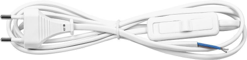 Сетевой шнур с выключателем, 230V 1,9м белый, KF-HK-1 23048 в г. Санкт-Петербург 