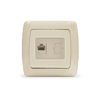 Розетка компьютерная 1-м СП Маргарита RJ45 сл.кость (ivory) UNIVersal М0035-I в г. Санкт-Петербург 