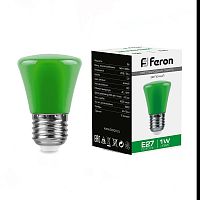 Лампа светодиодная Feron LB-372 Колокольчик E27 1W зеленый 25912 в г. Санкт-Петербург 