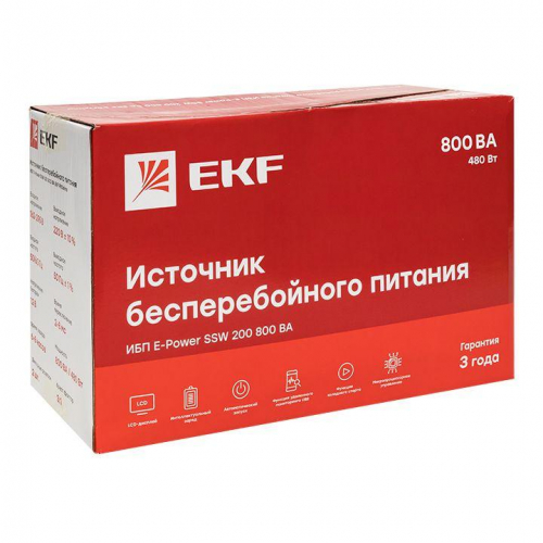 Источник бесперебойного питания линейно-интерактивный E-Power SSW 200 800ВА Proxima EKF SSW-280 в г. Санкт-Петербург  фото 6