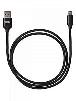 SQ1810-0307 Дата-кабель, ДК 7, USB - micro USB, 1 м, тканевая оплетка, черный, TDM