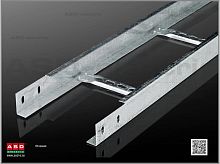Лоток лестничный 400х100 L3000 сталь 1.5мм НЛц оцинк. ASD-electric EI-01.23.51.024 в г. Санкт-Петербург 