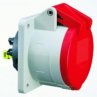 13896 Розетка панельная 32А 5п 6ч 400В IP44 прямая фланец 70х70х4 Quick Connect Bals 