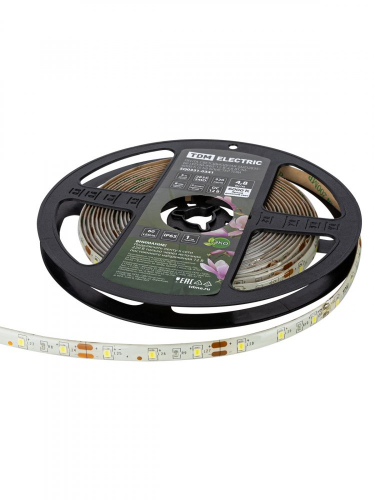 SQ0331-0341 Лента светодиодная SMD2835-60 LED/м-IP65-12 В-4,8 Вт/м-6000 К (5 м) блистер TDM