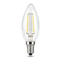 103801107 Лампа светодиодная филаментная Black Filament 7Вт свеча 2700К тепл. бел. E14 550лм GAUSS 