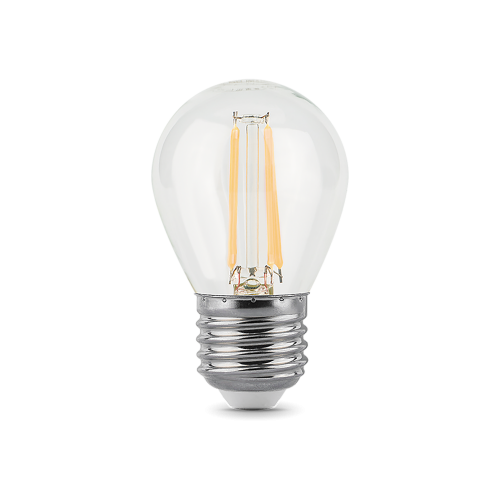 Лампа светодиодная филаментная Black Filament 9Вт P45 шар 4100К нейтр. бел. E27 710лм GAUSS 105802209 в г. Санкт-Петербург 