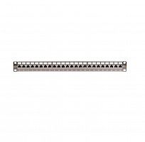 NMC-RP24SA2-1U-MT Патч-панель 19дюйм 1U 24 порта кат.6a (класс Ea) 500МГц RJ45/8P8C 110/KRONE T568B полный экран с органайзером метал. NIKOMAX 