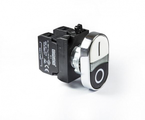 CM102K20HB Кнопка сдвоенная (1НО+1НЗ) (CM) черн./бел. EMAS 