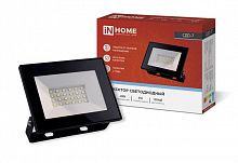 4690612034621 Прожектор светодиодный СДО-7 30Вт 6500К IP65 2700лм 230В черн. IN HOME 