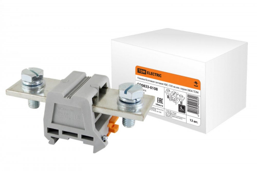 SQ0833-0108 Клемма болтовая силовая КБС-150 кв.мм. серая 300А TDM