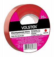 9794 Изолента V02-7R-13х15-20 0.13х15мм (рул.20м) красн. Volsten 