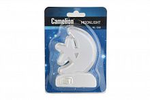 14355 Светильник светодиодный NL-248 220В ночник с выкл. бел. Camelion 